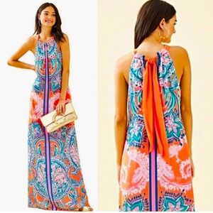 Lilly Pulitzer Holly's Maxi Dress Tangerine Dream Size Small
